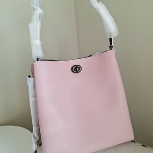 NWT COACH 89102 CHARLIE BUCKET BAG Tote Hobo Handbag AURORA  Brown Beige Pink